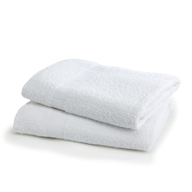 MEDLINE INDUSTRIES, INC. MDTBT4B10Z Medline Interblend Bath Towels, 24in x 50in, 10 Lb, White, Pack Of 12 MEDLINE INDUSTRIES, INC. MDTBT4B10Z Medline Interblend Bath Towels, 24in x 50in, 10 Lb, White, Pack Of 12