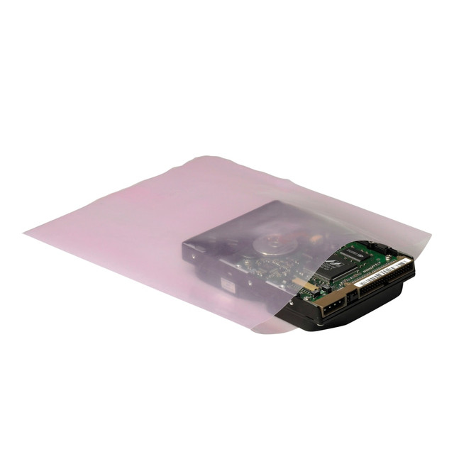 B O X MANAGEMENT, INC. PBAS8450 Partners Brand 6 Mil Anti-Static Flat Poly Bags, 12in x 18in, Pink, Case Of 500 B O X MANAGEMENT, INC. PBAS8450 Partners Brand 6 Mil Anti-Static Flat Poly Bags, 12in x 18in, Pink, Case Of 500