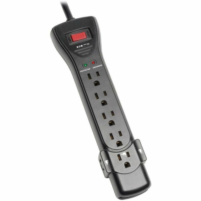 TRIPP LITE SUPER7B Eaton Tripp Lite Series Surge Protector Power Strip 120V 7 Outlet 7ft Cord 2160 Joules Black - Surge protector - 15 A - AC 120 V - 1.8 kW - output connectors: 7 - black - for P/N: CLAMPUSBLK, CLAMPUSW TRIPP LITE SUPER7B Eaton Tripp Lite Series Surge Protector Power Strip 120V 7 Outlet 7ft Cord 2160 Joules Black - Surge protector - 15 A - AC 120 V - 1.8 kW - output connectors: 7 - black - for P/N: CLAMPUSBLK, CLAMPUSW