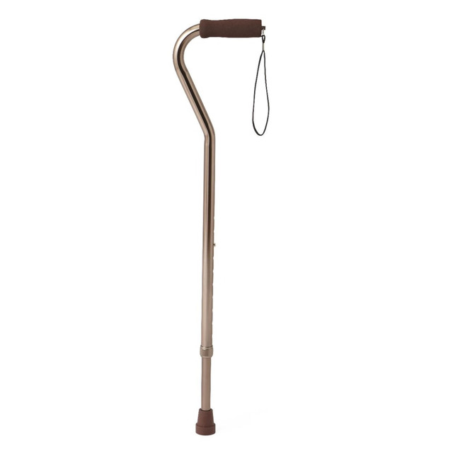 MEDLINE INDUSTRIES, INC. MDS86420BRZW Medline Adjustable Aluminum Offset-Handle Cane, 29in - 38in, Bronze