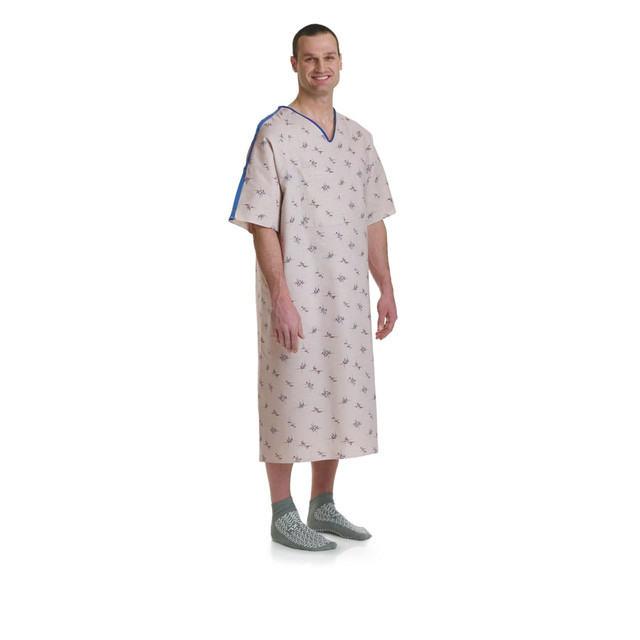 MEDLINE INDUSTRIES, INC. MDTPG5ITSGAG Medline Gray Collection IV Sleeve Gowns, 66in, Galaxy Gray, Pack Of 12
