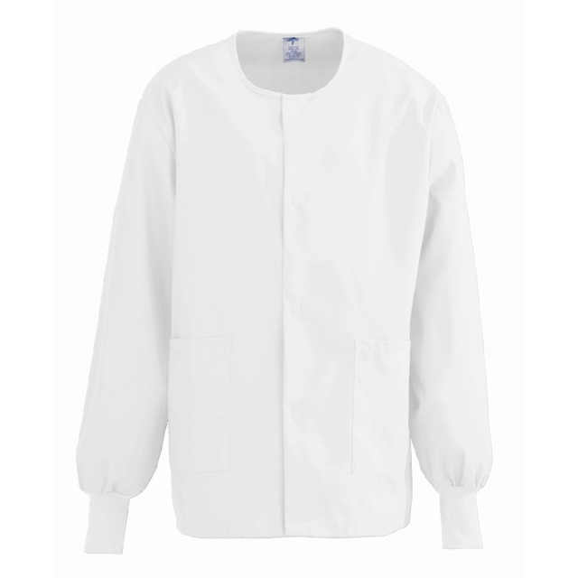 MEDLINE INDUSTRIES, INC. 8832XTQM Medline ComfortEase Unisex Warm-Up Scrub Jacket, Medium, White MEDLINE INDUSTRIES, INC. 8832XTQM Medline ComfortEase Unisex Warm-Up Scrub Jacket, Medium, White
