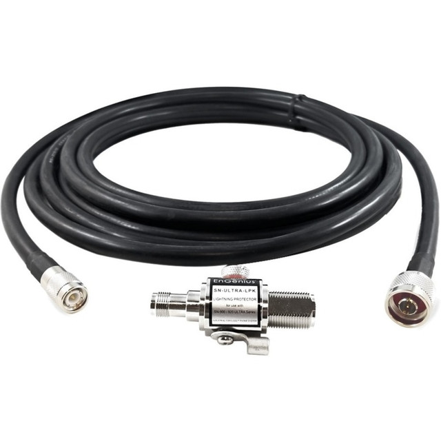 <p><b>Lightning Protection Kit for EnGenius Outdoor Antenna</b></p> <p>The EnGenius SN-ULTRA-LPK Lightning Protection module is made for use outdoors to protect against the threat of lightning and other electrical surges that could damage the phone system via the antenna. Use one LPK module for each external antenna for protection.</p> <ul> <li>Gas Electrode Arrestor</li> <li>Protects from Lightning & Other Electrical Surges Traveling Via Antenna</li> <li>Grounding Plate or Rod Not Included</li> </ul>