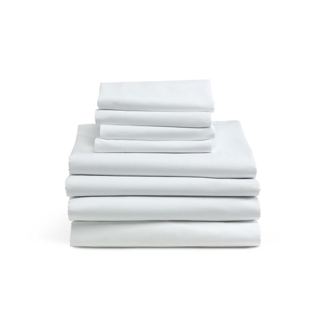MEDLINE INDUSTRIES, INC. MDTFS4P08N Medline Interblend Percale Flat Sheets, 60in x 108in, White, Pack Of 12 MEDLINE INDUSTRIES, INC. MDTFS4P08N Medline Interblend Percale Flat Sheets, 60in x 108in, White, Pack Of 12