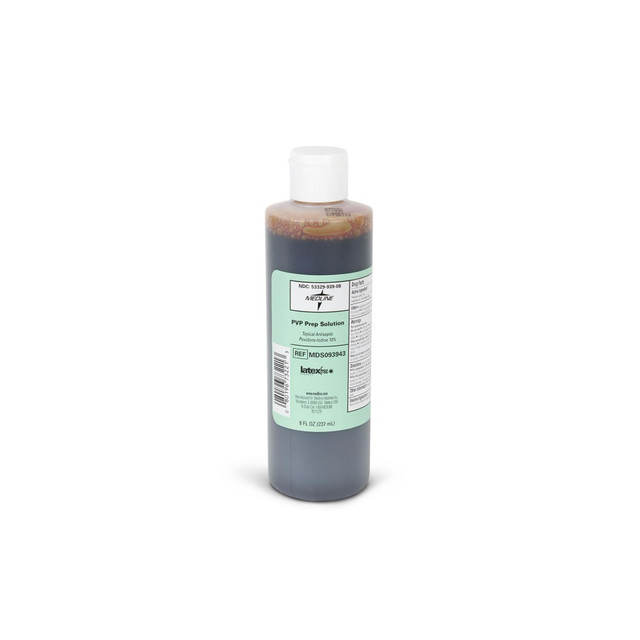 MEDLINE INDUSTRIES, INC. MDS093943 Medline Povidone Iodine Prep Solutions, 8 Oz, Pack Of 24 MEDLINE INDUSTRIES, INC. MDS093943 Medline Povidone Iodine Prep Solutions, 8 Oz, Pack Of 24