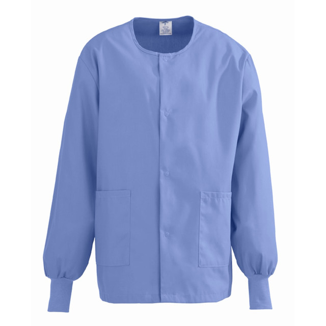 MEDLINE INDUSTRIES, INC. 8832JTHXS Medline ComfortEase Unisex Warm-Up Scrub Jacket, XS, Ceil Blue MEDLINE INDUSTRIES, INC. 8832JTHXS Medline ComfortEase Unisex Warm-Up Scrub Jacket, XS, Ceil Blue
