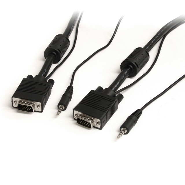 STARTECH.COM MXTHQMM15A 15 ft Coax High Resolution Monitor VGA Cable with Audio - VGA cable - HD-15 (VGA), mini-phone stereo 3.5 mm (M) to HD-15 (VGA), mini-phone stereo 3.5 mm (M) - 15 ft - black - for P/N: CDP2VGA, CDP2VGAFC, MDP2VGAAMM2M, MDP2VGA STARTECH.COM MXTHQMM15A 15 ft Coax High Resolution Monitor VGA Cable with Audio - VGA cable - HD-15 (VGA), mini-phone stereo 3.5 mm (M) to HD-15 (VGA), mini-phone stereo 3.5 mm (M) - 15 ft - black - for P/N: CDP2VGA, CDP2VGAFC, MDP2VGAAMM2M, MDP2VGA