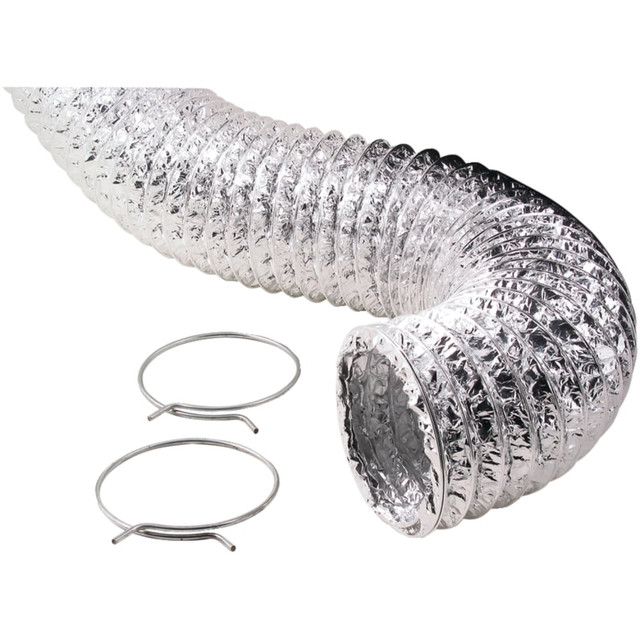 DEFLECT-O CORPORATION F0405MSX/30 Deflecto Supurr-Flex 4in Multilayered Flexible Aluminum Duct For Dryers, Silver, F0405MSX/30 DEFLECT-O CORPORATION F0405MSX/30 Deflecto Supurr-Flex 4in Multilayered Flexible Aluminum Duct For Dryers, Silver, F0405MSX/30