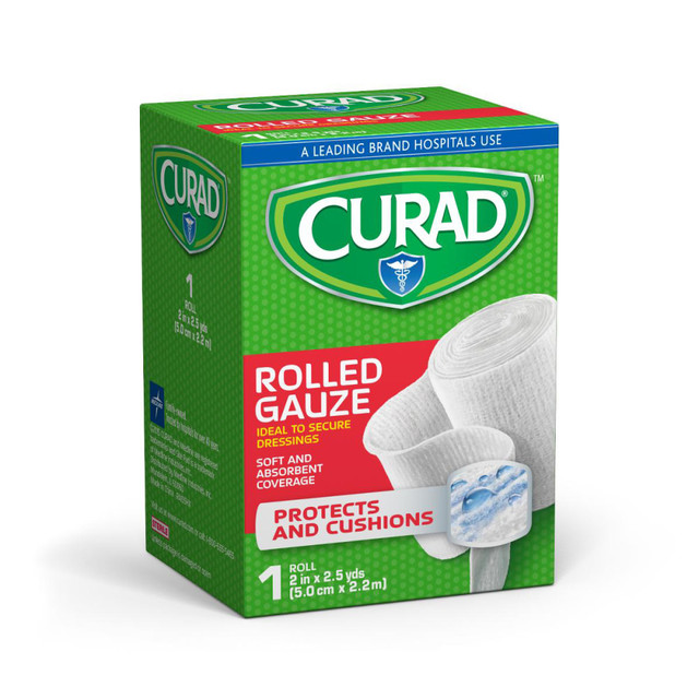 MEDLINE INDUSTRIES, INC. CUR48439RB CURAD Prosorb Rolled Gauze, 2in x 90in, White, Pack Of 24 MEDLINE INDUSTRIES, INC. CUR48439RB CURAD Prosorb Rolled Gauze, 2in x 90in, White, Pack Of 24
