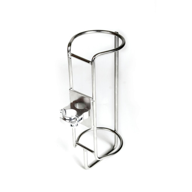 MEDLINE INDUSTRIES, INC. MDS80600OTH Medline IV Stand Oxygen Tank Holders, Stainless Steel, Pack Of 2 MEDLINE INDUSTRIES, INC. MDS80600OTH Medline IV Stand Oxygen Tank Holders, Stainless Steel, Pack Of 2