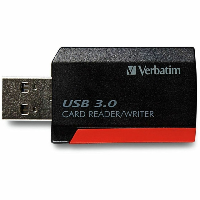 VERBATIM AMERICAS LLC 98538 Verbatim Pocket Card Reader, USB 3.0 - Black - SD, microSD, SDXC, miniSD, miniSDHC, microSDHC, microSDXC, SDHC - USB 3.0 - External1 VERBATIM AMERICAS LLC 98538 Verbatim Pocket Card Reader, USB 3.0 - Black - SD, microSD, SDXC, miniSD, miniSDHC, microSDHC, microSDXC, SDHC - USB 3.0 - External1