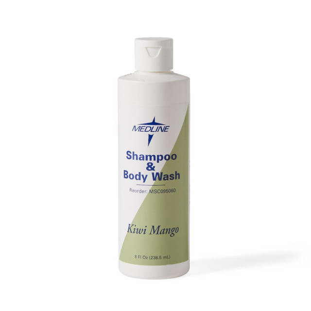MEDLINE INDUSTRIES, INC. MSC095060 Medline Shampoo & Body Wash, Kiwi-Mango, 8 Oz, Pack Of 48 MEDLINE INDUSTRIES, INC. MSC095060 Medline Shampoo & Body Wash, Kiwi-Mango, 8 Oz, Pack Of 48