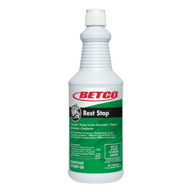 BETCO CORPORATION 0701200 Betco Rest Stop Restroom Cleaner, Citrus Floral Fresh Scent, 32 Oz Bottle, Case Of 12