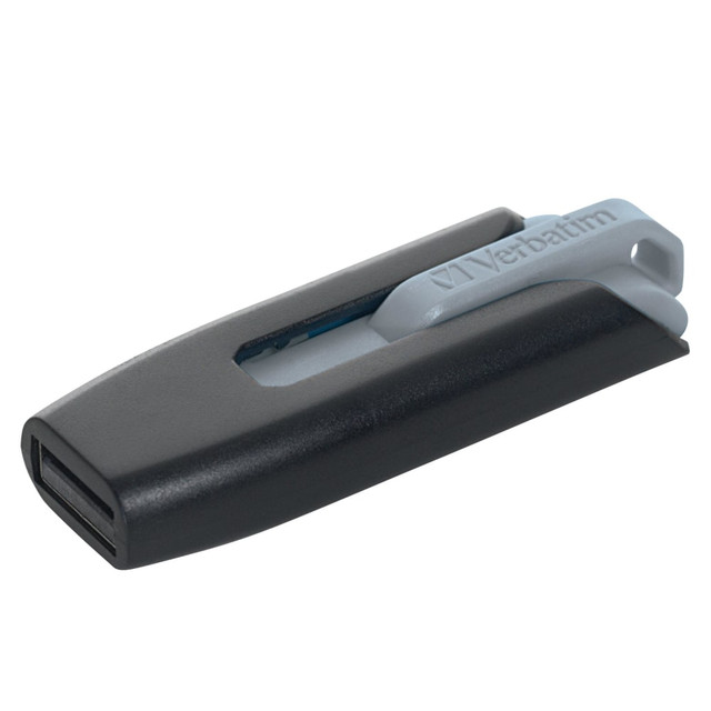 VERBATIM AMERICAS LLC 49171 Verbatim Store "n Go V3 USB 3.2 Gen 1 Flash Drive 8GB, Black/Gray