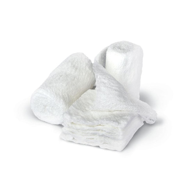 MEDLINE INDUSTRIES, INC. NON25855 Medline Bulkee II Nonsterile Cotton Gauze Bandages, 4 1/2in x 4 1/8 Yd., White, Pack Of 100 MEDLINE INDUSTRIES, INC. NON25855 Medline Bulkee II Nonsterile Cotton Gauze Bandages, 4 1/2in x 4 1/8 Yd., White, Pack Of 100