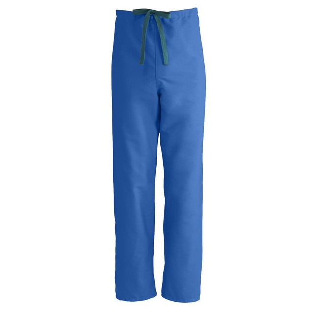 MEDLINE INDUSTRIES, INC. 900JRLS-CM Medline ComfortEase Unisex Reversible Drawstring Pants, Small, Royal Blue