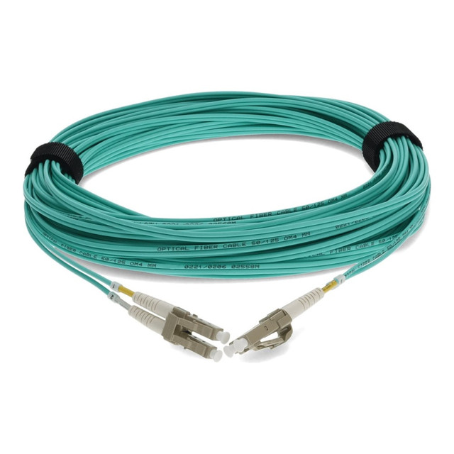 ADD-ON COMPUTER PERIPHERALS, INC. AJ837A-AO AddOn 15m HP AJ837A Compatible LC OM3 Aqua Patch Cable - Patch cable - LC multi-mode (M) to LC multi-mode (M) - 15 m - fiber optic - duplex - 50 / 125 micron - OM3 - halogen-free - aqua ADD-ON COMPUTER PERIPHERALS, INC. AJ837A-AO AddOn 15m HP AJ837A Compatible LC OM3 Aqua Patch Cable - Patch cable - LC multi-mode (M) to LC multi-mode (M) - 15 m - fiber optic - duplex - 50 / 125 micron - OM3 - halogen-free - aqua