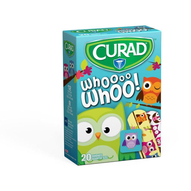 MEDLINE INDUSTRIES, INC. CUR00004RB CURAD Owl Bandages, Assorted Sizes, Assorted Colors, Case Of 24 MEDLINE INDUSTRIES, INC. CUR00004RB CURAD Owl Bandages, Assorted Sizes, Assorted Colors, Case Of 24