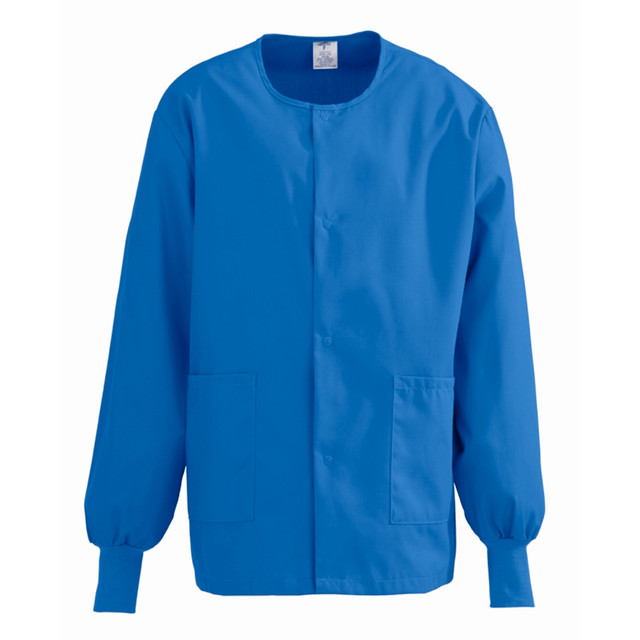 MEDLINE INDUSTRIES, INC. 8832JRLXXXL Medline ComfortEase Unisex Warm-Up Scrub Jacket, 3X, Royal Blue MEDLINE INDUSTRIES, INC. 8832JRLXXXL Medline ComfortEase Unisex Warm-Up Scrub Jacket, 3X, Royal Blue