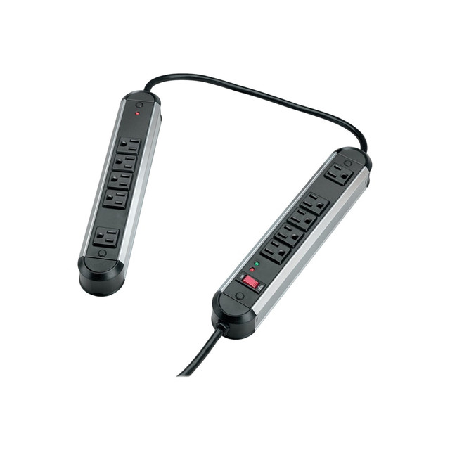 FELLOWES INC. 99082 Fellowes Ten-Outlet Metal Split Surge Protector