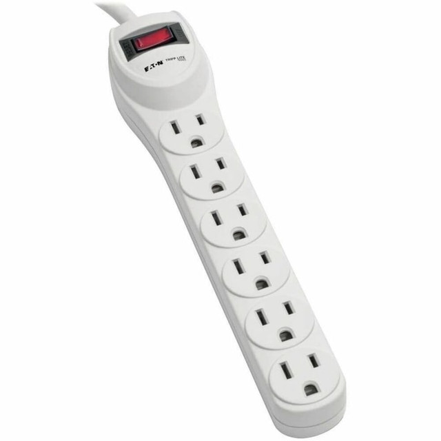 TRIPP LITE TLP602 Eaton Tripp Lite Series Surge Protector Power Strip 120V 6 Outlet 2ft Cord 180 Joule - Surge protector - AC 120 V - output connectors: 6 - for P/N: CLAMPUSBLK, CLAMPUSW TRIPP LITE TLP602 Eaton Tripp Lite Series Surge Protector Power Strip 120V 6 Outlet 2ft Cord 180 Joule - Surge protector - AC 120 V - output connectors: 6 - for P/N: CLAMPUSBLK, CLAMPUSW