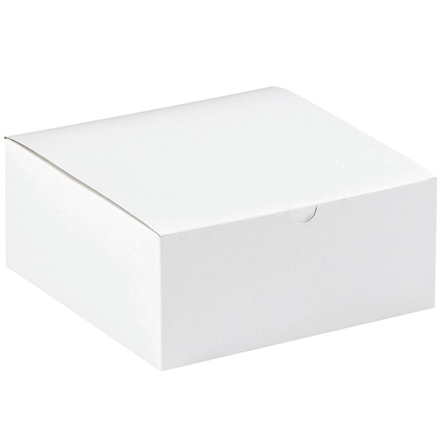 B O X MANAGEMENT, INC. GB883 Office Depot Brand Gift Boxes, 8inL x 8inW x 3 1/2inH, 100% Recycled, White, Case Of 100