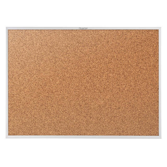 ACCO BRANDS USA, LLC 2308 Quartet Classic Cork Bulletin Board, 48in x 96in, Aluminum Frame With Silver Finish