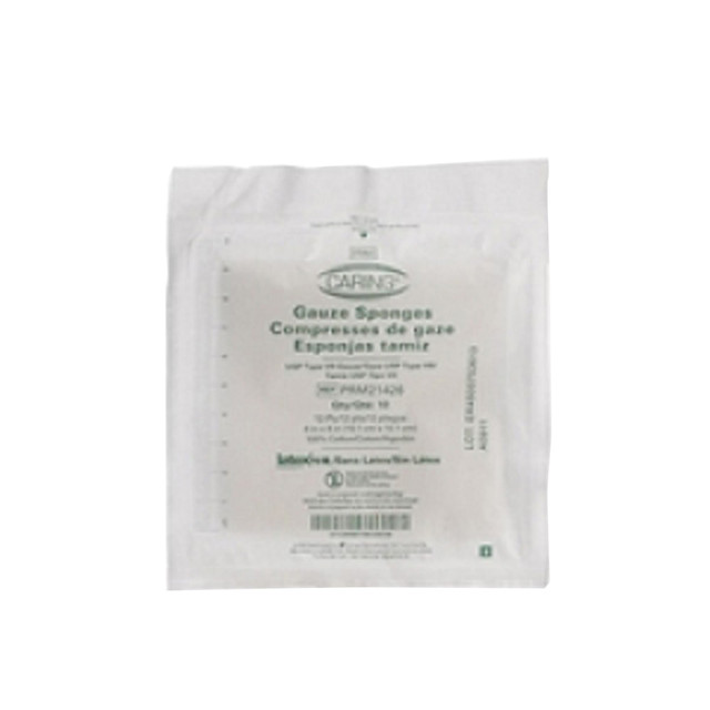 MEDLINE INDUSTRIES, INC. PRM21426 Medline Caring Sterile Woven Gauze Sponges, 12-Ply, 4in x 4in, Case Of 128 MEDLINE INDUSTRIES, INC. PRM21426 Medline Caring Sterile Woven Gauze Sponges, 12-Ply, 4in x 4in, Case Of 128
