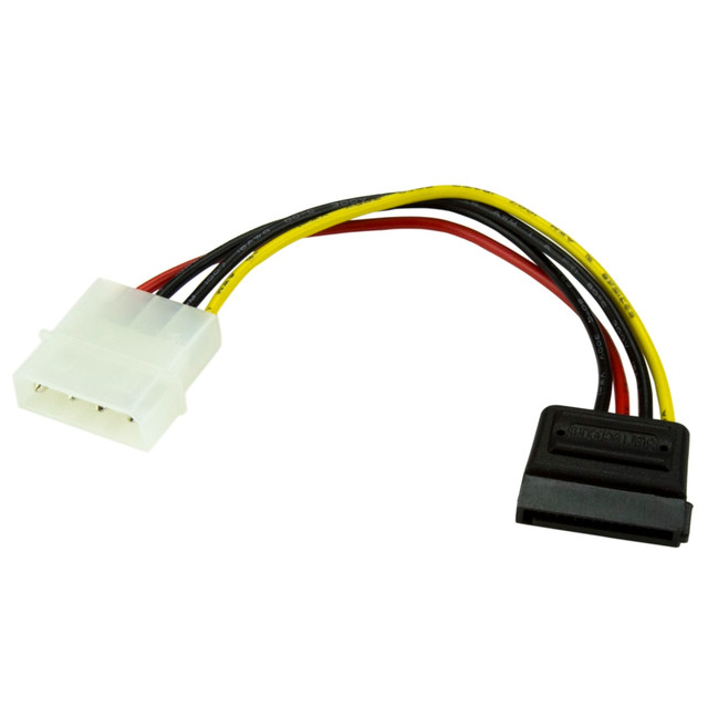 STARTECH.COM SATAPOWADAP  6in 4 Pin LP4 to SATA Power Cable Adapter - Power a Serial ATA hard drive from a conventional LP4 power supply connection - LP4 to sata adapter - LP4 to sata power - 4 pin to sata power - 6in LP4 to sata cable - lp4 to sata