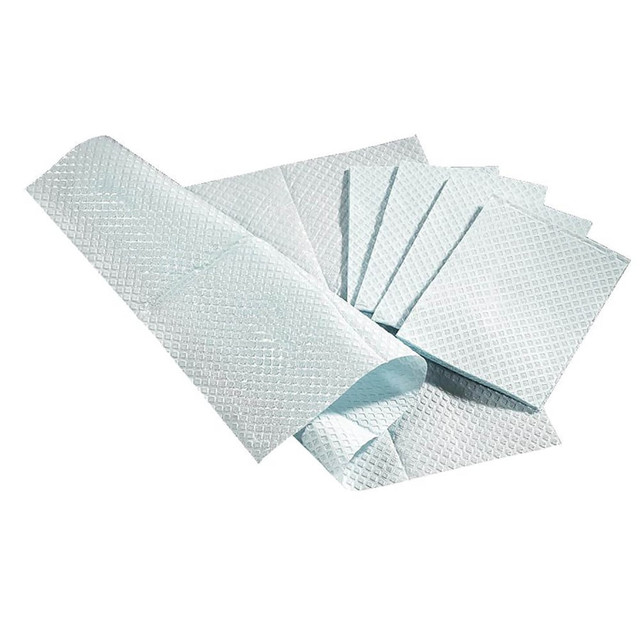 MEDLINE INDUSTRIES, INC. NON24358B Medline 3-Ply Disposable Poly-Backed Tissues, 13in x 18in, Blue, Pack Of 500