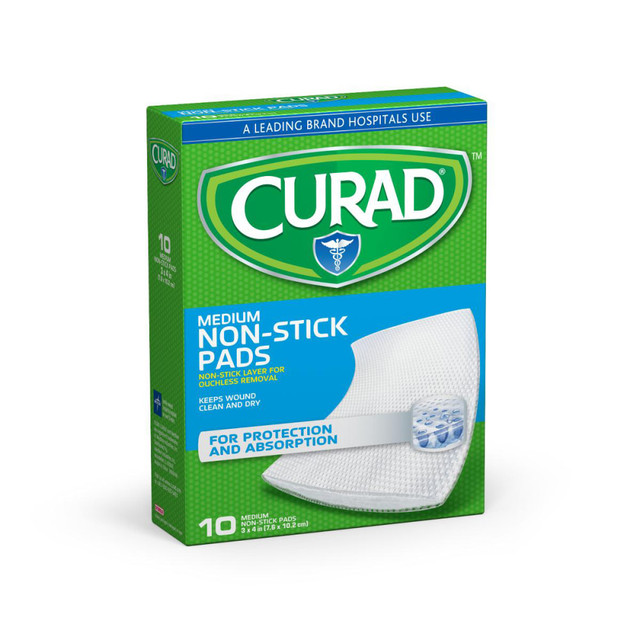 MEDLINE INDUSTRIES, INC. CUR47397RB CURAD Sterile Nonstick Pads, 3in x 4in, Case Of 12