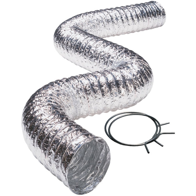 DEFLECT-O CORPORATION FLXC0405 Deflecto 3-Ply 4in x 5ft Class 1 Flexible Aluminum Duct With Spring Clamps, Silver, FLXC0405 DEFLECT-O CORPORATION FLXC0405 Deflecto 3-Ply 4in x 5ft Class 1 Flexible Aluminum Duct With Spring Clamps, Silver, FLXC0405