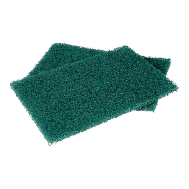 3M CO 86 3M Scotch-Brite 86 Heavy-Duty Commercial Scouring Pads, 6in x 9in, Green, Pack Of 12