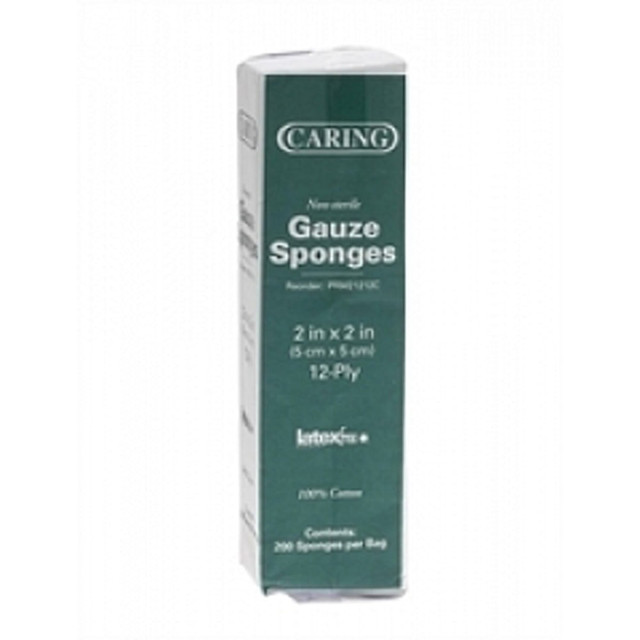 MEDLINE INDUSTRIES, INC. PRM21212C Medline Caring Woven Nonsterile Gauze Sponges, 2in x 2in, White, 200 Sponges Per Sleeve, Case Of 40 Sleeves MEDLINE INDUSTRIES, INC. PRM21212C Medline Caring Woven Nonsterile Gauze Sponges, 2in x 2in, White, 200 Sponges Per Sleeve, Case Of 40 Sleeves