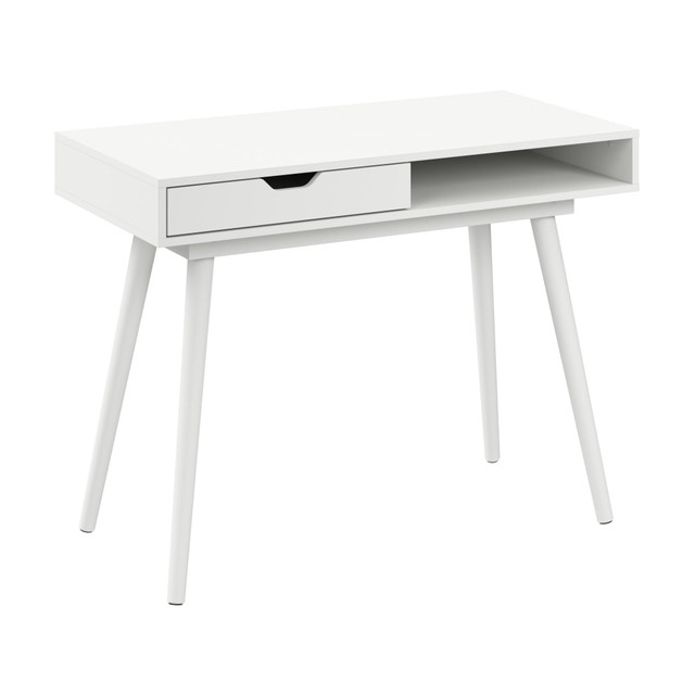 BUSH INDUSTRIES INC. NRD140WH-03 Bush Furniture Nora 40inW Writing Desk, Pure White, Standard Delivery BUSH INDUSTRIES INC. NRD140WH-03 Bush Furniture Nora 40inW Writing Desk, Pure White, Standard Delivery