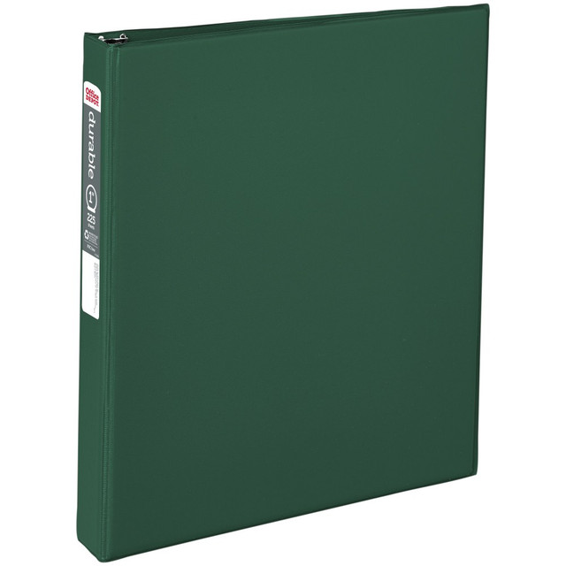 AVERY PRODUCTS CORPORATION 27253 Office Depot Brand Durable Reference 3-Ring Binder, 1in Round Rings, Dark Green