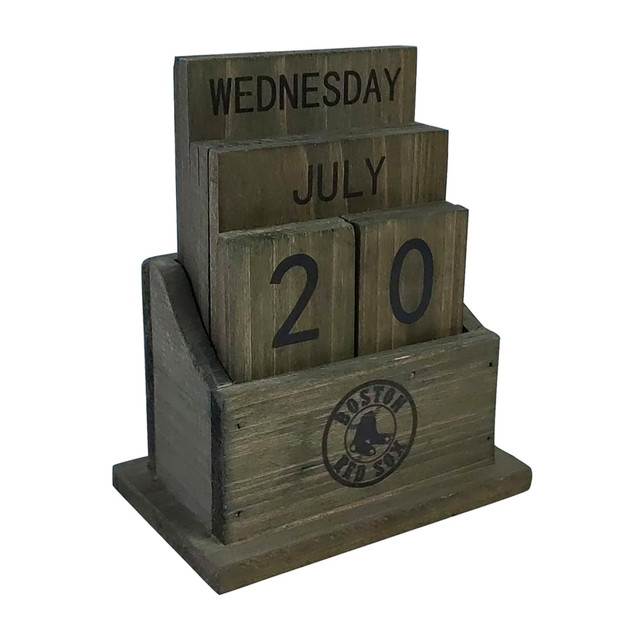 IMPERIAL INTERNATIONAL IMP 662-2003 Imperial MLB Wood Block Calendar, Boston Red Sox IMPERIAL INTERNATIONAL IMP 662-2003 Imperial MLB Wood Block Calendar, Boston Red Sox