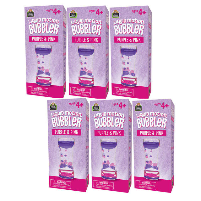 EDUCATORS RESOURCE TCR20962-6 Teacher Created Resources Liquid Motion Bubbler, Purple & Pink, Pack Of 6