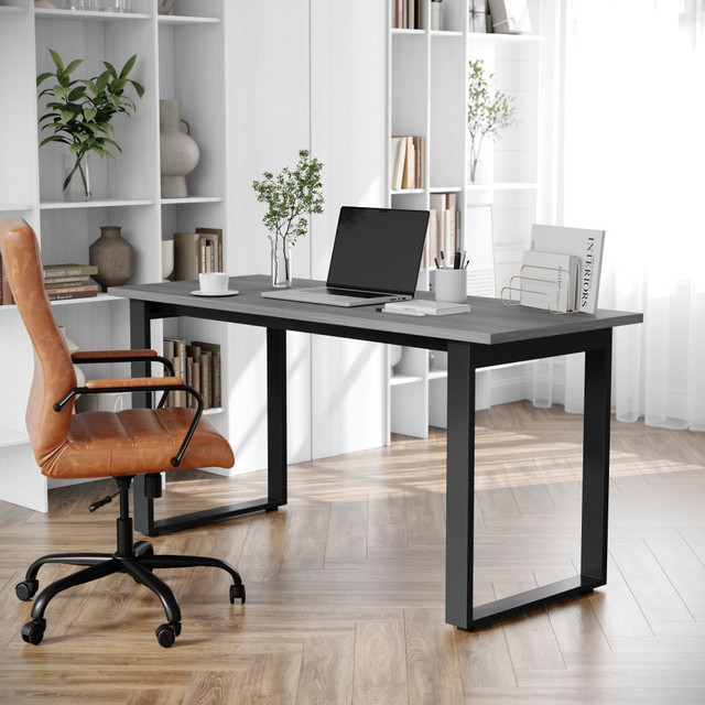 FLASH FURNITURE MTM6024LTGRYUBF Redmond Commercial 60x24 Conference Table with 1in Thick Double Sided Laminate Table Top with PVC Edging and Heavy Duty U-Frame Steel Base, Gray Oak FLASH FURNITURE MTM6024LTGRYUBF Redmond Commercial 60x24 Conference Table with 1in Thick Double Sided Laminate Table Top with PVC Edging and Heavy Duty U-Frame Steel Base, Gray Oak