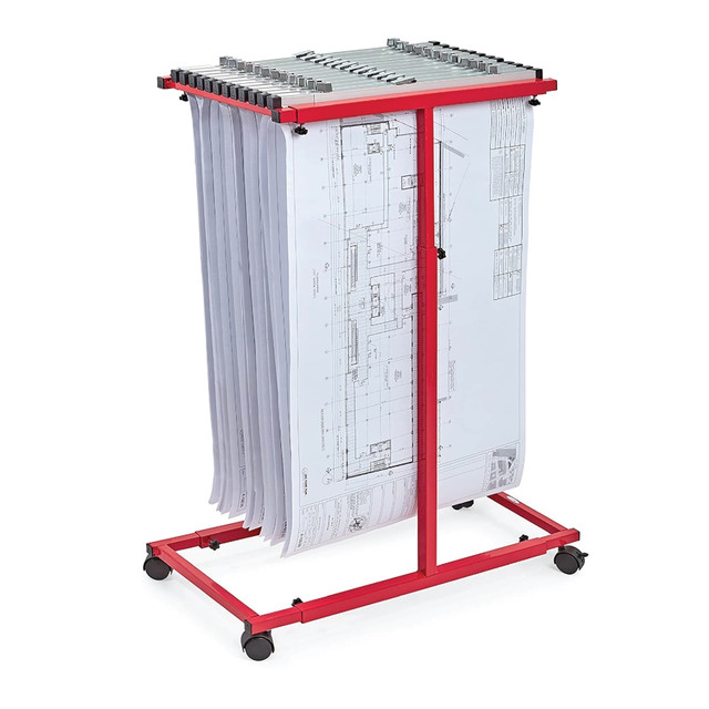 ADIR CORP. ADI614-RED Alpine AdirOffice Blueprint Vertical Plan Center, 32-1/2inH x 27-1/2inW x 15inD, Red ADIR CORP. ADI614-RED Alpine AdirOffice Blueprint Vertical Plan Center, 32-1/2inH x 27-1/2inW x 15inD, Red