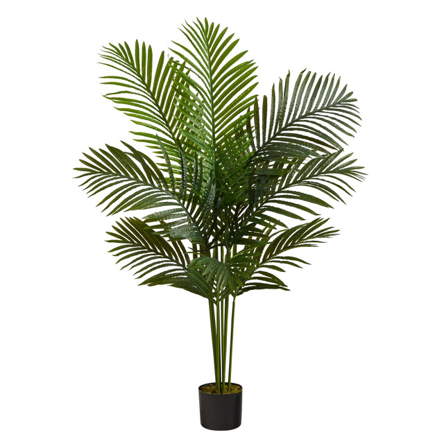 NEARLY NATURAL INC. T1536 Nearly Natural Paradise Palm 48inH Artificial Plant With Planter, 48inH x 16inW x 16inD, Green/Black NEARLY NATURAL INC. T1536 Nearly Natural Paradise Palm 48inH Artificial Plant With Planter, 48inH x 16inW x 16inD, Green/Black