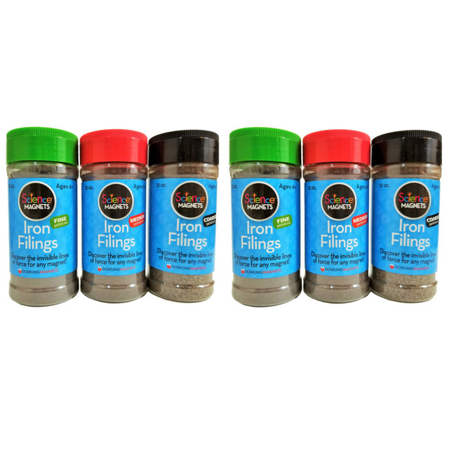 EDUCATORS RESOURCE DO-731050-2 Dowling Magnets Two Iron Filings Variety Packs, 6 Jars Total