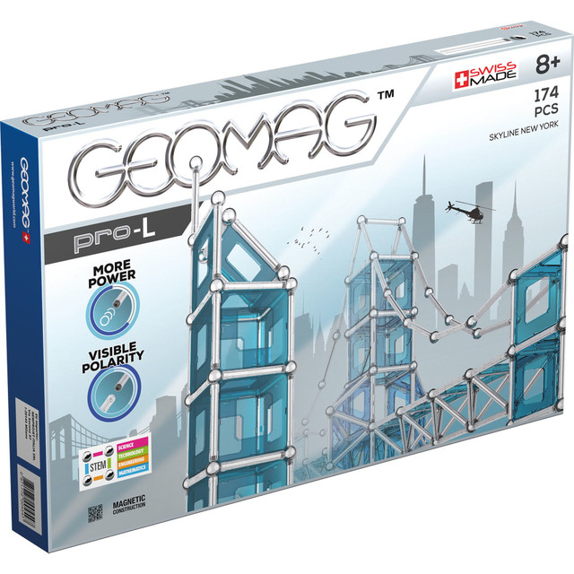GEOMAGWORLD USA INC GMW027 Geomag PRO L Building Set, Grades 3-12, Set Of 174 Pieces