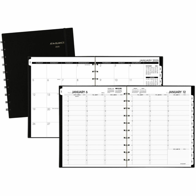 ACCO BRANDS USA, LLC 70950E05 At-A-Glance Move-A-Page Weekly/Monthly Appointment Book - Julian Dates - Weekly, Monthly - 12 Month - January 2025 - January 2026 - 7:00 AM to 8:00 PM - Quarter-hourly, 7:00 AM to 5:45 PM - Quarter-hourly - 1 Week, 1 Mon