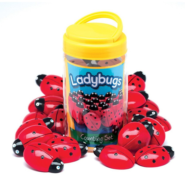 YELLOW DOOR US LLC YUS1027 Yellow Door 22-Piece Ladybugs Counting Set, Pre-K To Grade 1