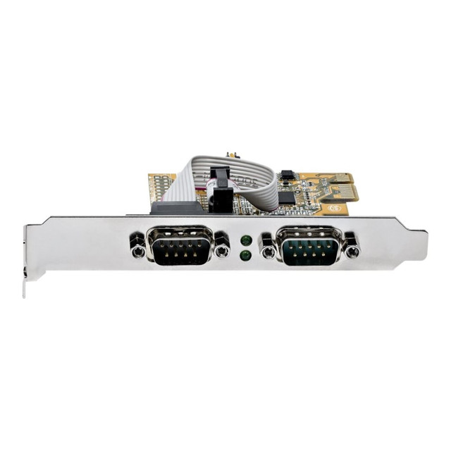 STARTECH.COM 21050-PC-SERIAL-LP 2-Port PCI Express Serial Card, Dual Port PCIe to RS232 (DB9) Serial Card, 16C1050 UART, COM Retention, Windows & Linux - Connect serial RS232 (DB9) devices with this PC Serial Card. Supports 16C1050 UART STARTECH.COM 21050-PC-SERIAL-LP 2-Port PCI Express Serial Card, Dual Port PCIe to RS232 (DB9) Serial Card, 16C1050 UART, COM Retention, Windows & Linux - Connect serial RS232 (DB9) devices with this PC Serial Card. Supports 16C1050 UART