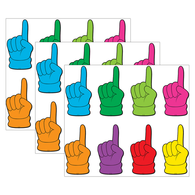 Decorate your whiteboard in a snap with durable, reusable magnetic decor!  Add flair to any magnetic receptive surface such as doors, desks, shelving, and bins.  Measures about 4in.  Each pack includes 16 accents in 8 colors. Sold as 3 packs for a total of 48 accents.