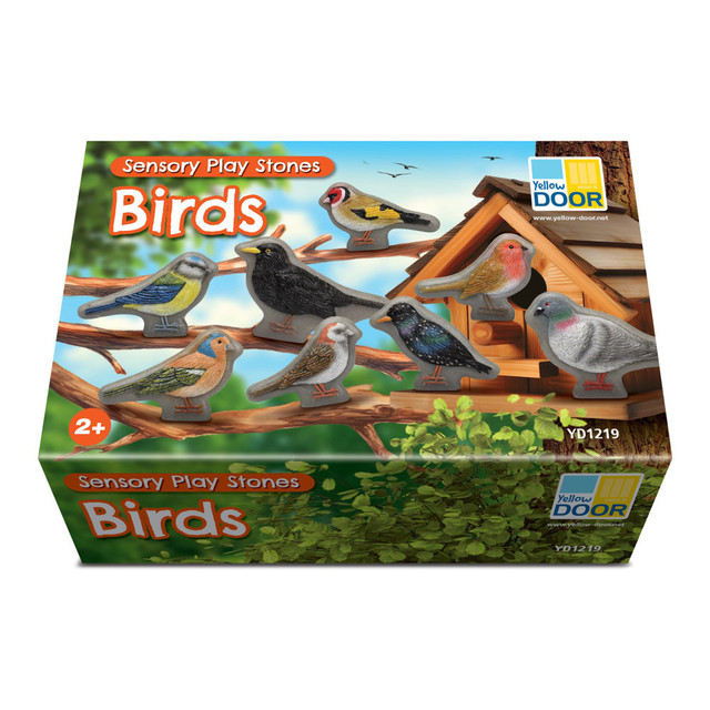 YELLOW DOOR US LLC YUS1219 Yellow Door Sensory Play Stones, Birds, Set Of 8