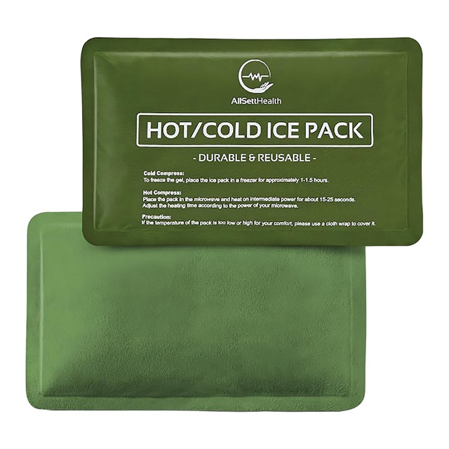 ALLSETT HEALTH(R) ASH0F2PK-GRN AllSett Health Reusable Soft Gel Packs For Injuries, 10in x 6in, Green, Pack Of 2 Gel Packs ALLSETT HEALTH(R) ASH0F2PK-GRN AllSett Health Reusable Soft Gel Packs For Injuries, 10in x 6in, Green, Pack Of 2 Gel Packs