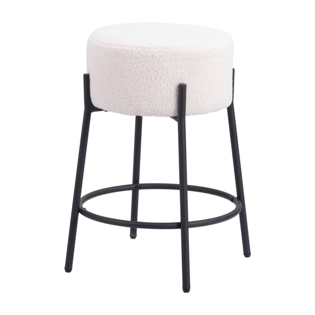 ZUO MODERN 109741 Zuo Blanche Counter-Height Stools, Ivory, Set Of 2 Stools ZUO MODERN 109741 Zuo Blanche Counter-Height Stools, Ivory, Set Of 2 Stools